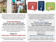 Flyer for May 5, 2022 Community Meeting | Folleto sobre la reunión comunitaria del 5 de mayo del 2022