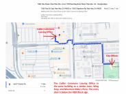 Map from City Tate Office to Colibri Commons Leasing Office