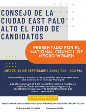 Consejo de la Ciudad East Palo Alto el Foro de candidatos