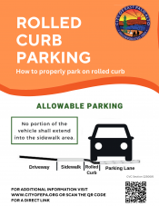 Rolled Curb parking English
