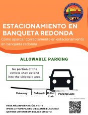 Rolled Curb parking Spanish