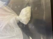 Baggie containing cocaine base recovered on January 29, 2024