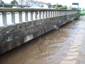Flooding under bridge