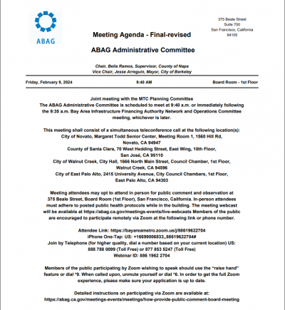 agenda page 1