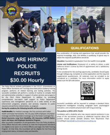EPAPD Recruit job flyer