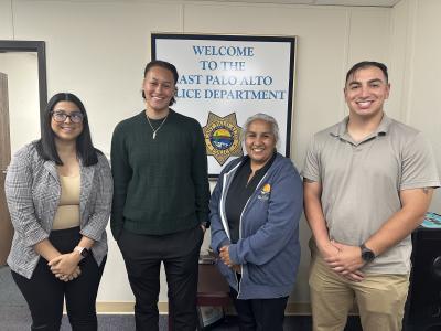 (from left to right) Brigitte Gutierrez, Arianna Bush, Rosa Chavez, Dillon Ruggiero