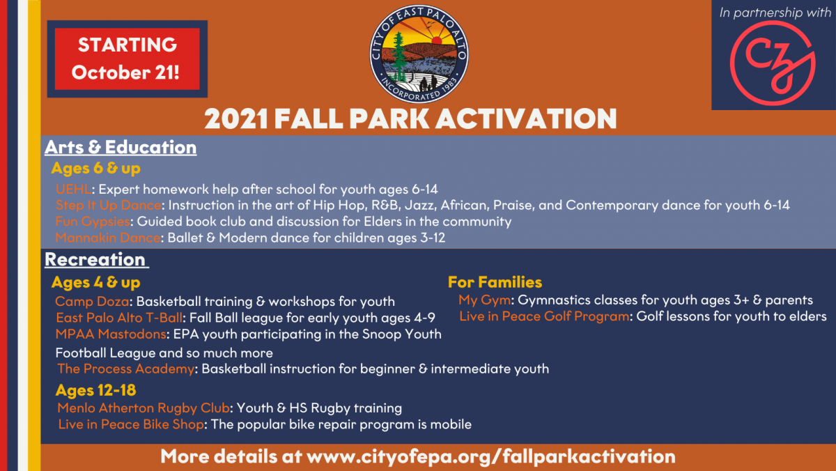 2021 City of EPA Fall Programming Info