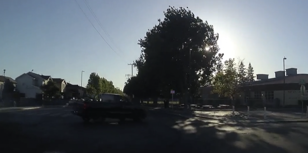 Dashcam of reckless vehicle