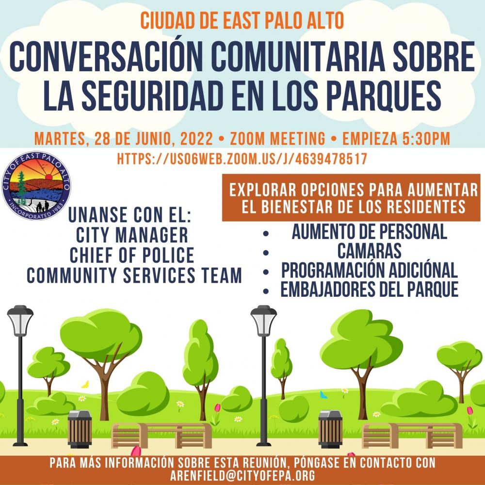 Community Conversation On Park Safety City Of East Palo Alto